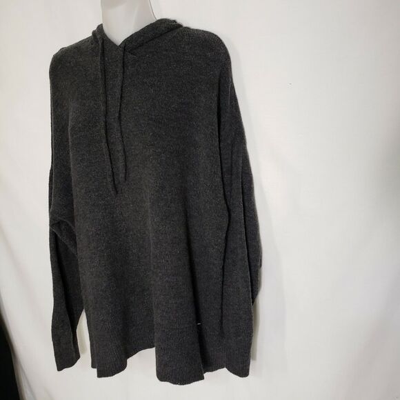 Victoria's Secret Womens Sweater Size Small Pullover Drawstring Hoodie Charcoal - Picture 4 of 9